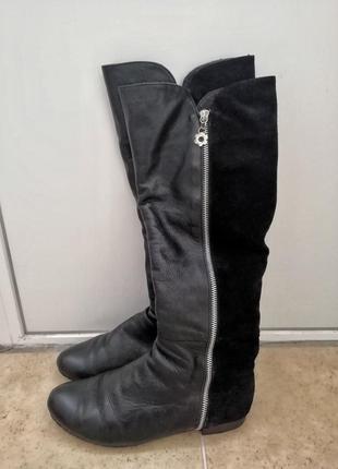 Сапоги осенние (кожа/замша )