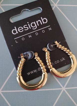 Сережки кільця, сережки кільця від designb london asos2 фото