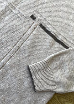 Свитер пуловер мужской шерсть бежевый меланж cozy xl2 фото