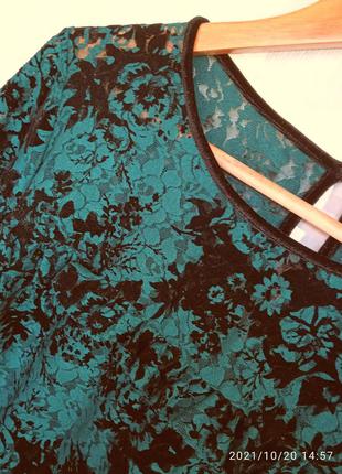 Блузка из стрейчевого гипюра, панбархата