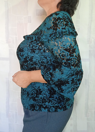 Блузка из стрейчевого гипюра, панбархата