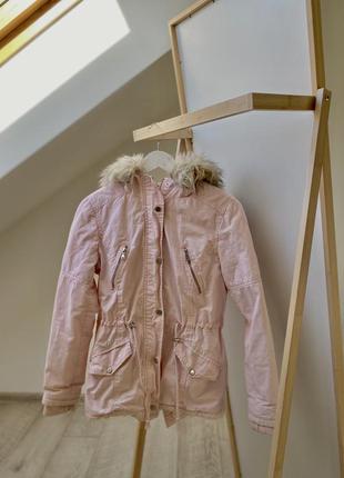 Зимня куртка парку рожева