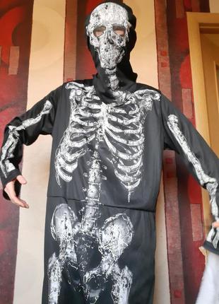 Костюм скелет р.m 44-46  карнавальный хеллоуин новогодний helloween