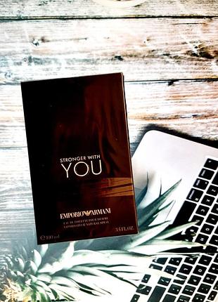 Чоловіча туалетна вода emporio armani stronger with you 100 ml парфуми парфуми емфорио армані стронг віз ю оригінал