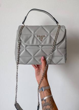 Женская брендовая серая стильная сумочка жіноча сіра модна сумка