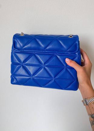Жіночий брендовий синя стильна сумочка жіноча синя блакитна модна сумка6 фото