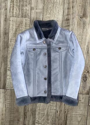 Дублянка, куртка на хутрі next, оригінал, 6 років. в ідеалі