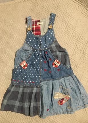 Джинсовий сарафанчик некст на дівчинку 3-4 роки