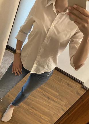 Женская белая классическая рубашка2 фото