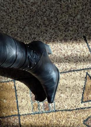 Зимові чорні чоботи bootqueen натур.шкіра8 фото