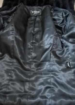 Куртка черная, натуральная замша, натуральный мех норки3 фото