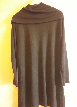 Супер платье-туника тёмного коричневого цвета2 фото