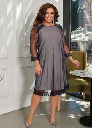 Красивое нарядное женское платье батал