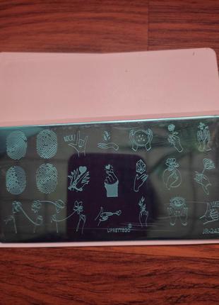 Пластина для стемпинга ногтей маникюра дизайна пластина для нігтів манікюру дизайну