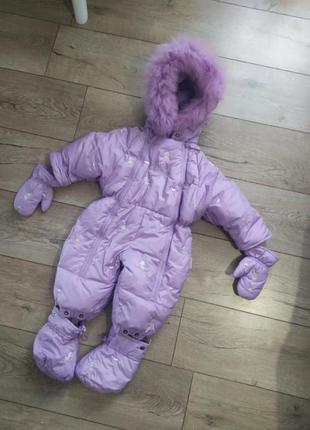 Яскравий комбінезон з гарним хутром
