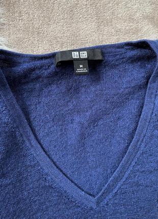 Женский шерстяной свитер джемпер пуловер uniqlo3 фото