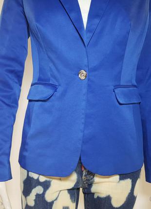Жакет блейзер "softy outwear collection" яркий синий (китай).4 фото