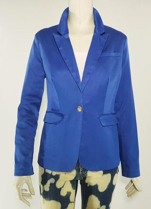 Жакет блейзер "softy outwear collection" яркий синий (китай).2 фото