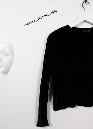 Черный мягкий свитер bershka5 фото