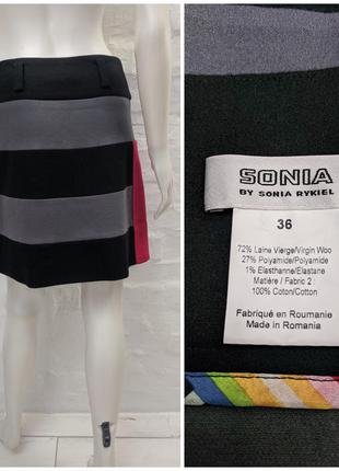 Sonia rykiel оригінальна спідниця в техніці колор блок2 фото