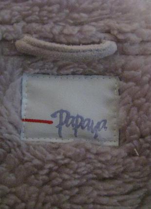 Куртка женская дубленка розовo-сиреневая американский бренд papaya8 фото