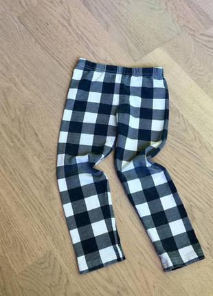 Лосини утеплені carter's в чорно-білу клітинку на 3-5 років