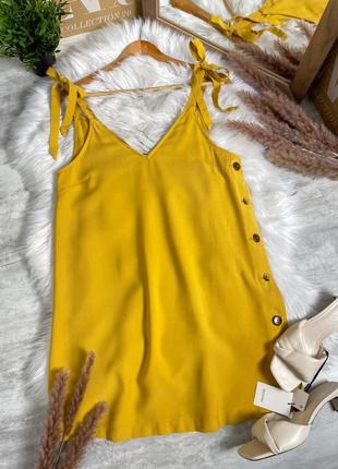Горчичный сарафан платье от topshop1 фото