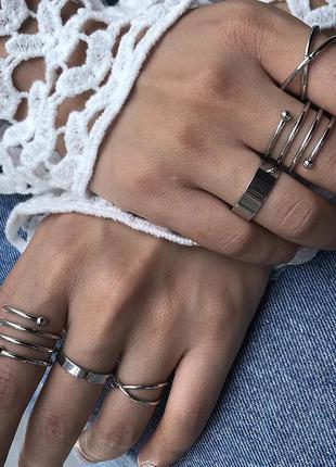 Набор колец 6 шт фаланговые кольца