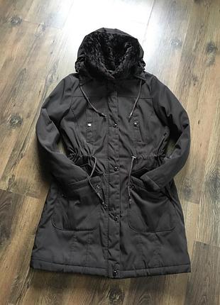 Фирменная демисезонная куртка плащ пальто с капюшоном marks & spencer оригинал