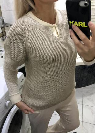 Нюдовый пуловер , короткий рукав , caroll2 фото