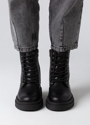 Женские зимние ботинки "sierra" черные  кожа2 фото