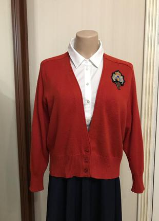 Кардиган, кофта на пуговицах, дорогой бренд armor lux, шерсть, винтаж, люкс