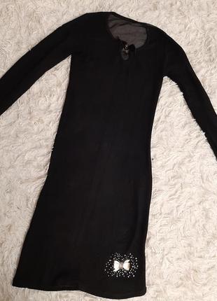 Платье чёрное. платье в обтяжку. платье тёплое5 фото