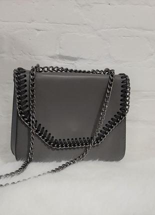 Сумка с цепочкой кожаная пр-ва италия