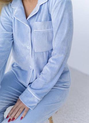 Плюшева піжама на гудзиках, тепла велюрова піжама/тепла плюшева піжама жакет+штани/велюровий комплект