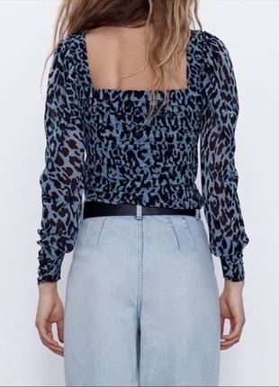 Красивая шифоновая блуза в леопардовый принт3 фото