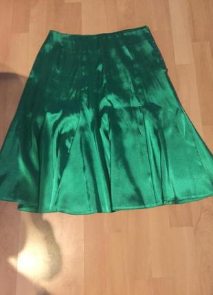 Юбка изумрудного цвета