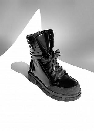 Кожаные зимние ботинки в наличии 32-34р
