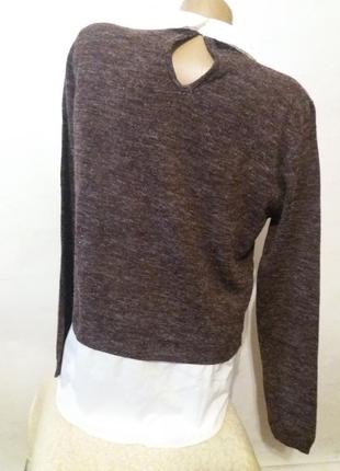 Красивый нарядный свитер-рубашка большого размера3 фото