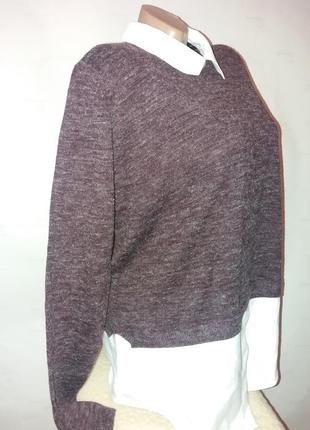 Красивый нарядный свитер-рубашка большого размера2 фото