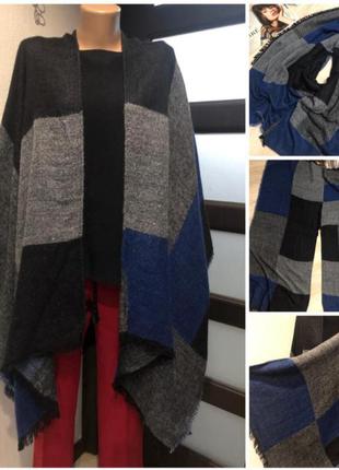 Мягусенький теплий джемпер пончо накидка
