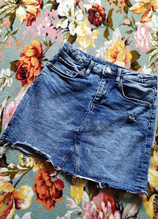 Стильная джинсовая юбка для девочки 9-10 лет-h&m