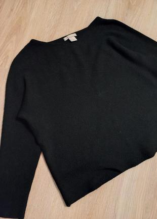 Стильный свободный черный джемпер свитер9 фото