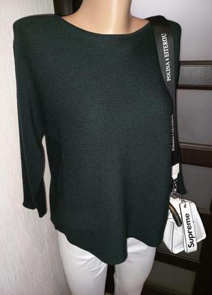 Стильный свободный черный джемпер свитер6 фото