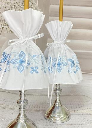 Салфетки под свечи в украинском стиле