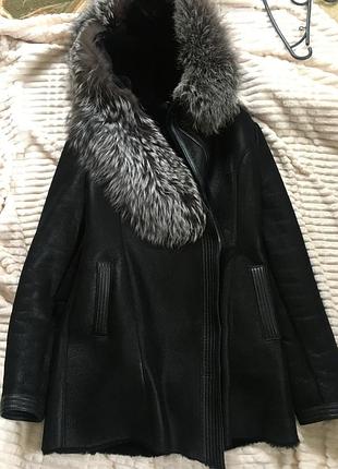 Дубленка женская с чернобурки