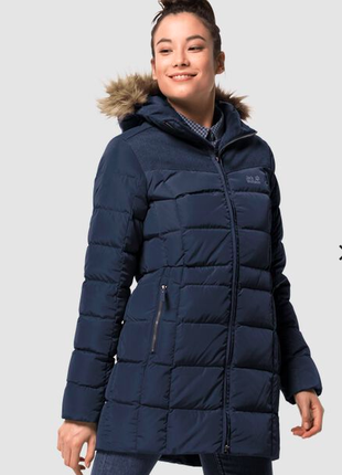 Зимний пуховик пуховое пальто парка jack wolfskin women's baffin island. оригинал