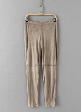 Dorothy perkins стильні брюки - штани зі штучної замші1 фото