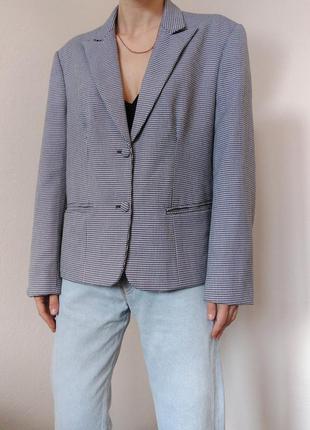 Винтажный пиджак гусиная лапка жакет пиджак блейзер zara mango bershka cos h&amp;m2 фото