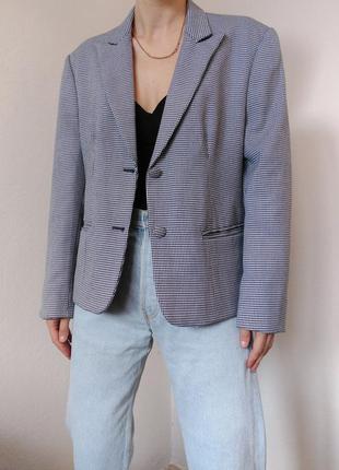 Винтажный пиджак гусиная лапка жакет пиджак блейзер zara mango bershka cos h&amp;m3 фото